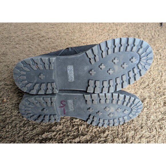 Blowfish Malibu Raco Faux Suede Black Boots Womens Size 10 Combat Ankle - Picture 5 of 8